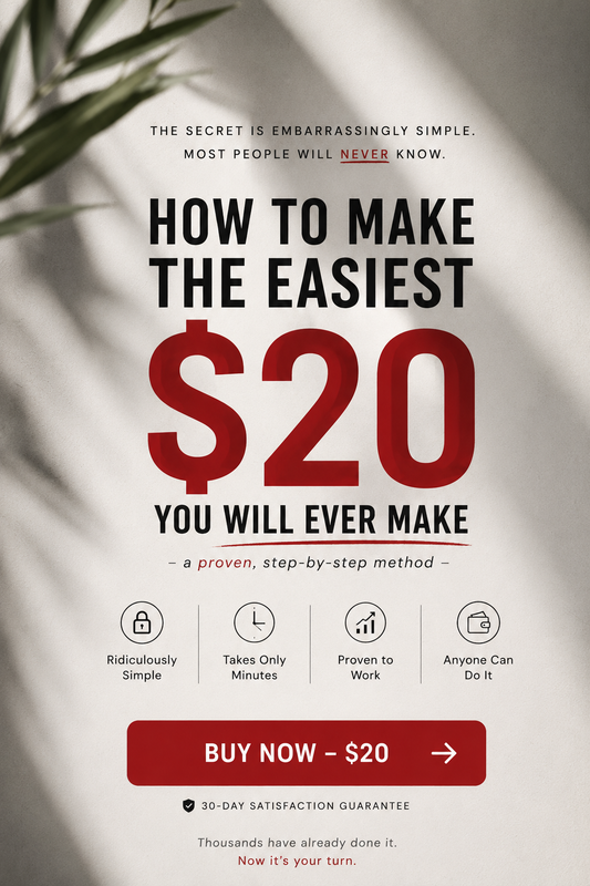 How to Make the Easiest $20 You Will Ever Make — cover